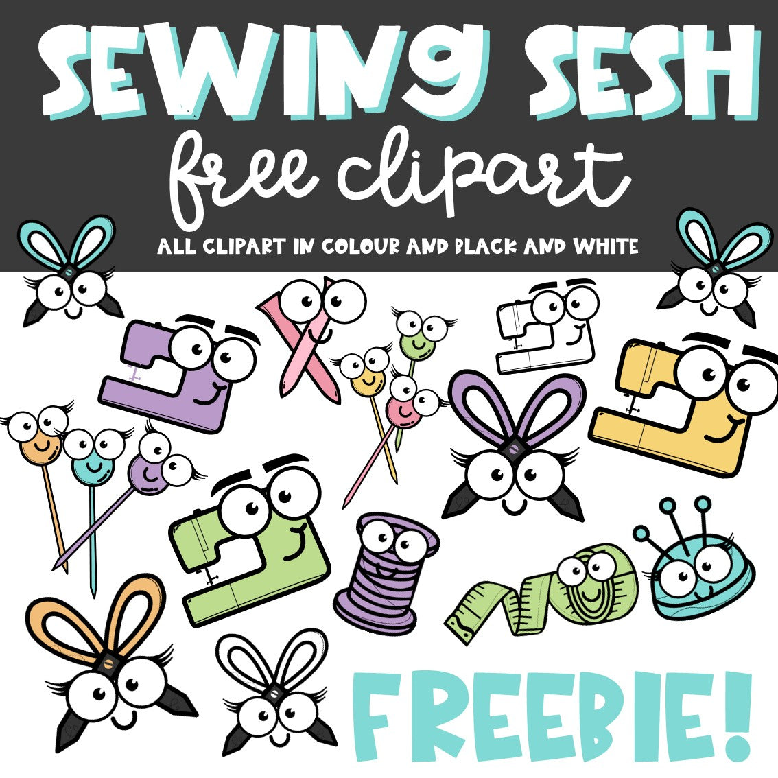Sewing Session Free Clipart | Textiles & Design Classroom Illustrations