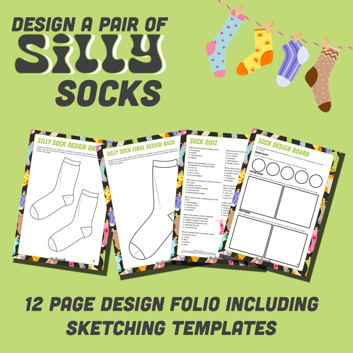 Design A Pair of Silly Socks | Technology Mandatory | Design Challenge | Year 7 and 8