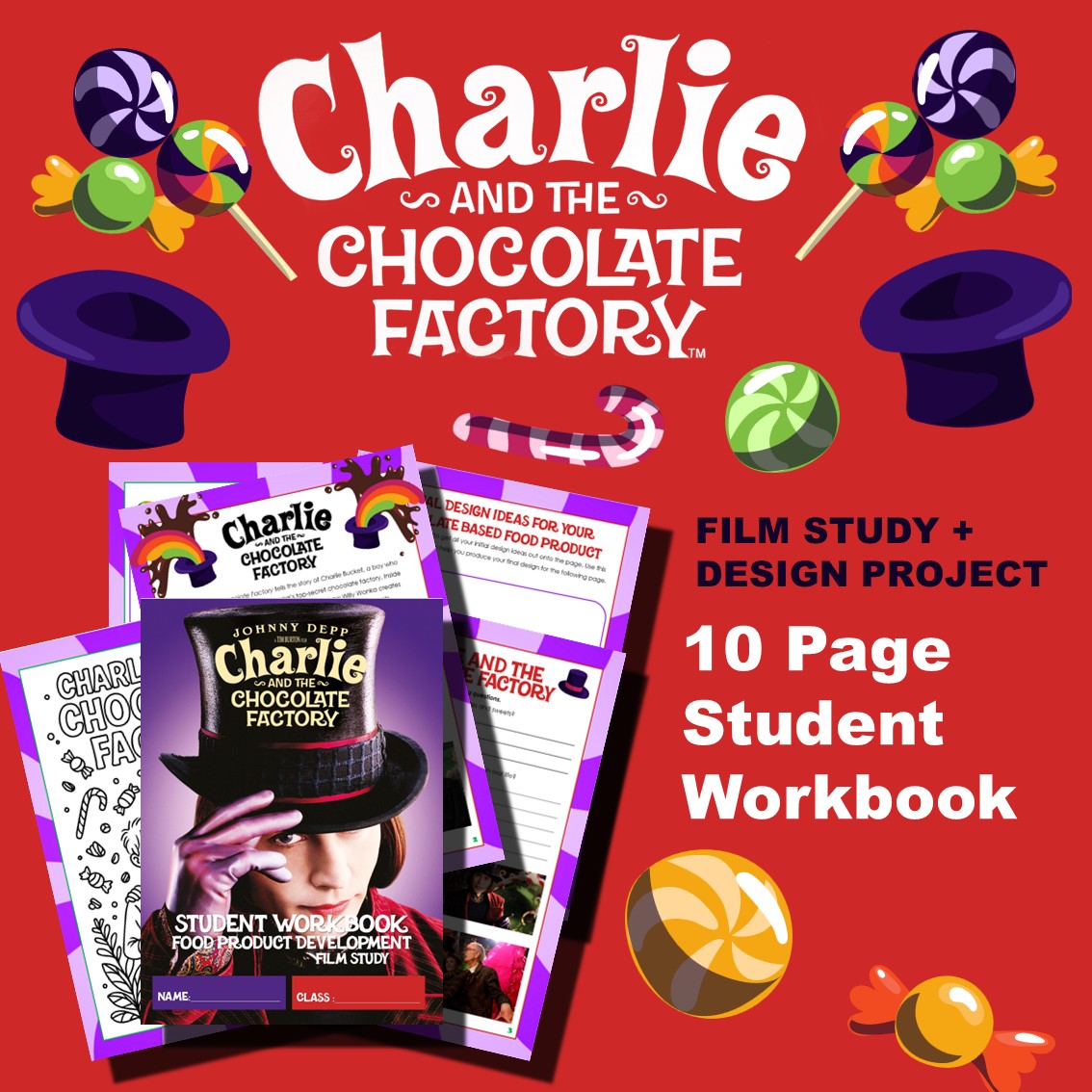 Charlie and the Chocolate Factory Film Study | Stage 5 Food Technology Student Workbook – Food Product Development Task