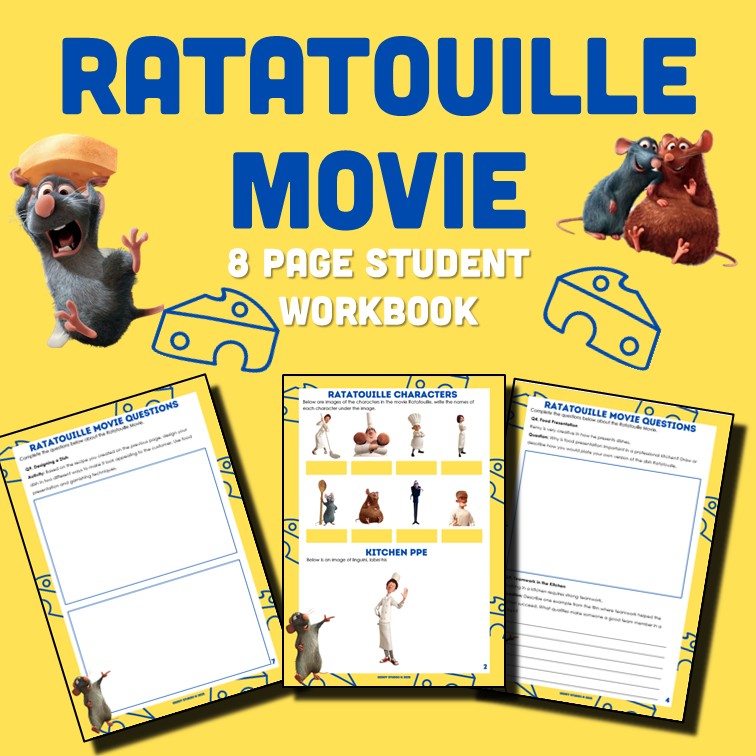 Ratatouille Film Study Workbook | 8-Page Food Technology & Design and Technologies Resource