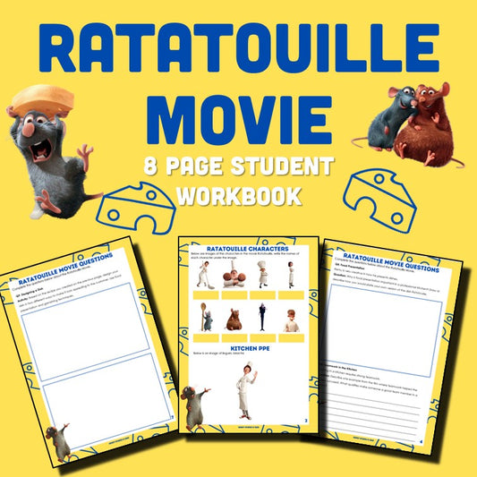 Ratatouille Film Study Workbook | 8-Page Food Technology & Design and Technologies Resource