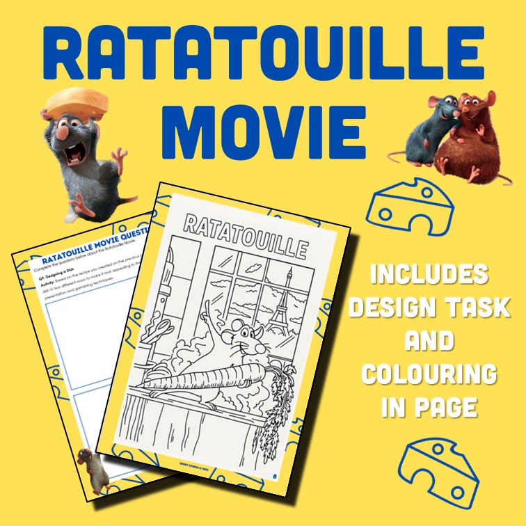 Ratatouille Film Study Workbook | 8-Page Food Technology & Design and Technologies Resource