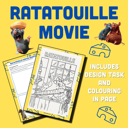Ratatouille Film Study Workbook | 8-Page Food Technology & Design and Technologies Resource