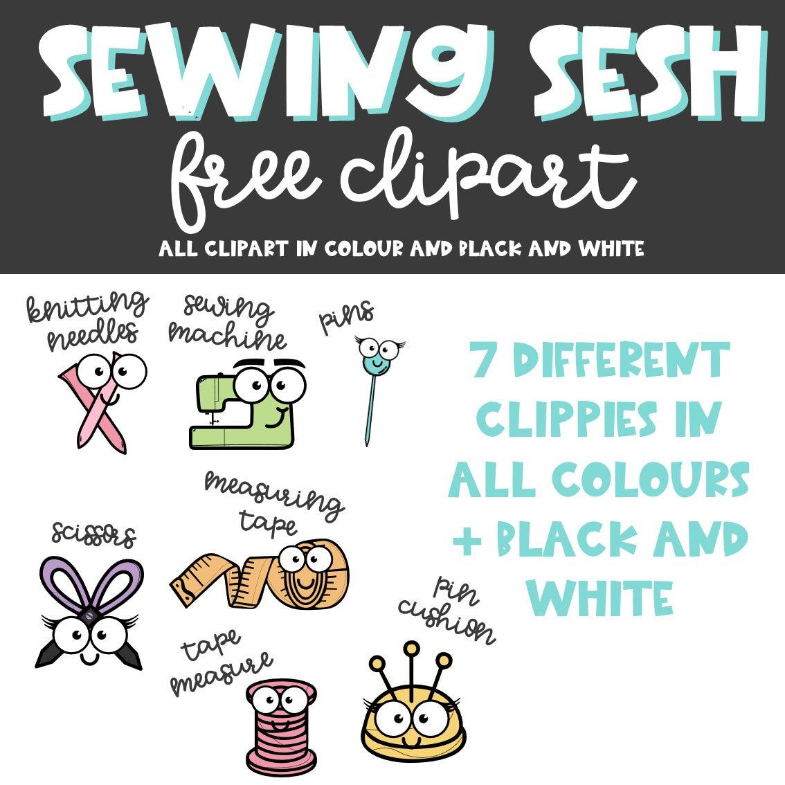 Sewing Session Free Clipart | Textiles & Design Classroom Illustrations