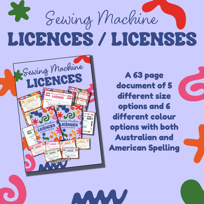 Sewing Machine Licences/ Licenses | Textiles Technology Safety Assessment | FCS