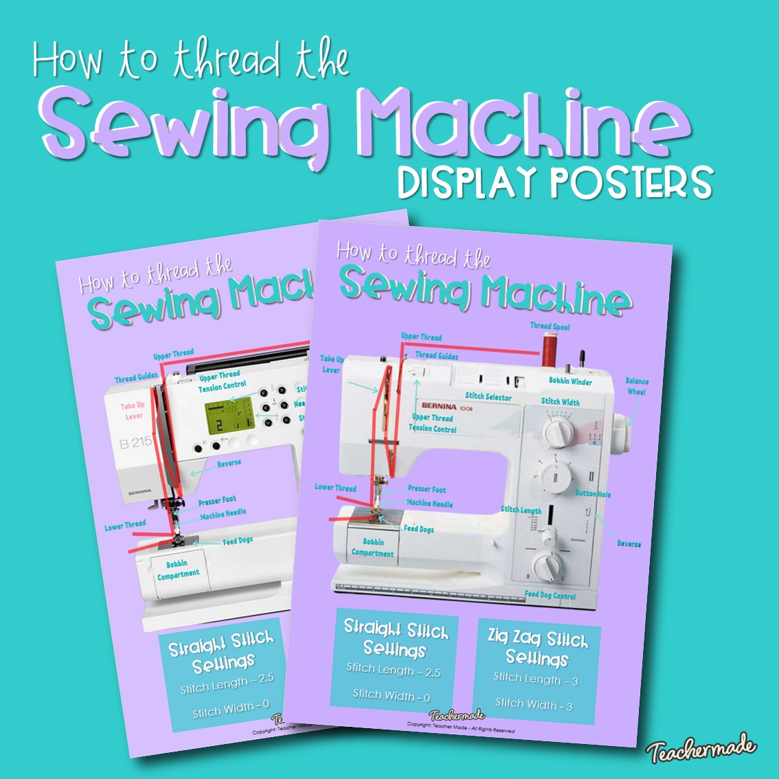 How to Thread a Sewing Machine – Classroom Display Posters | Free Textiles Technology Resource