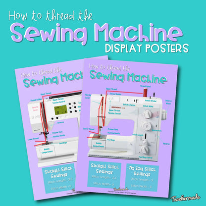 How to Thread a Sewing Machine – Classroom Display Posters | Free Textiles Technology Resource